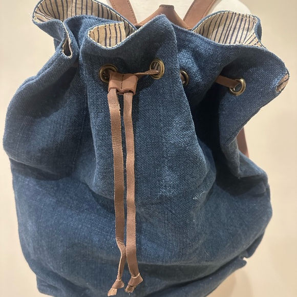 Handbags - Blue Denim Canvas Backpack